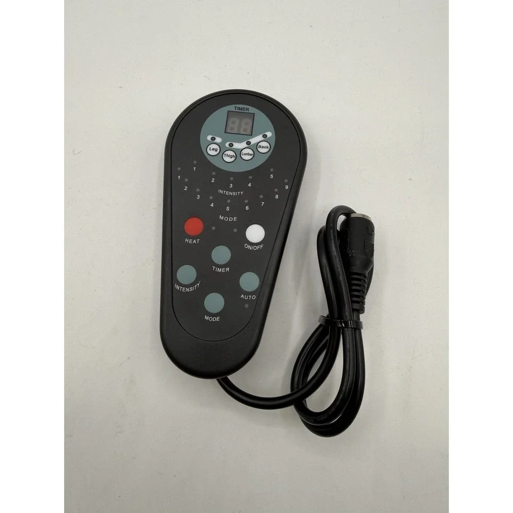 Relaxzen Heat & Vibration Hand Controller For Recliner 6 Button 8 Pin YKW111_SMT